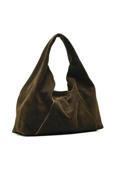 Sofia Baldi Poche Khaki Suede Women's Bag