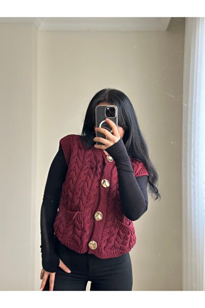 YELZEY BUTİK Gold Detail Vest