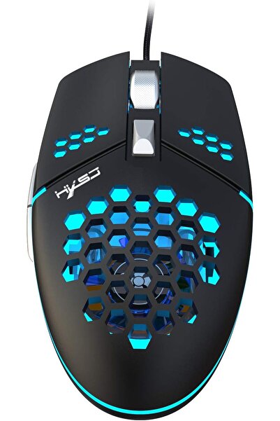 HXSJ J400 Fan Cooling Gaming Mouse, Lightweight Honeycomb Wired Mouse