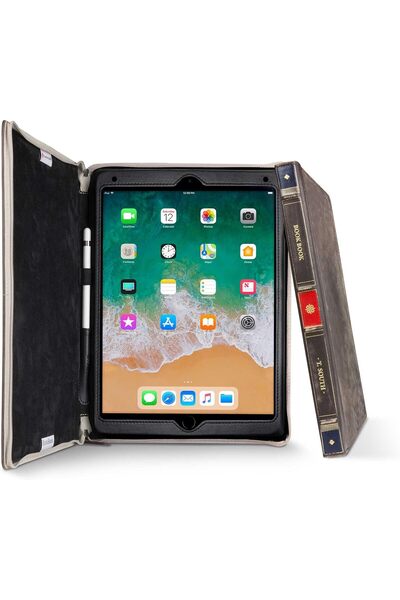 Twelve South BookBook لجهاز iPad Air/Pro مقاس 10.5 بوصة - حافظة جلدية ذات غلاف مقوى مع مساحة لتخزين القلم وسهولة الاستخدام