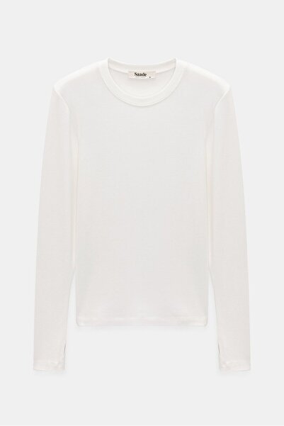 Saade Women's Crew Neck Fingerhole Long Sleeve Bodysuit/Blouse - Pack of 3