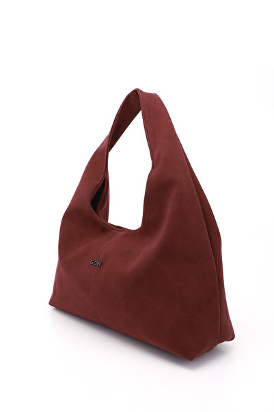 GÖNDERİ(R) Women/Girls Burgundy Suede Hand and Shoulder Bag