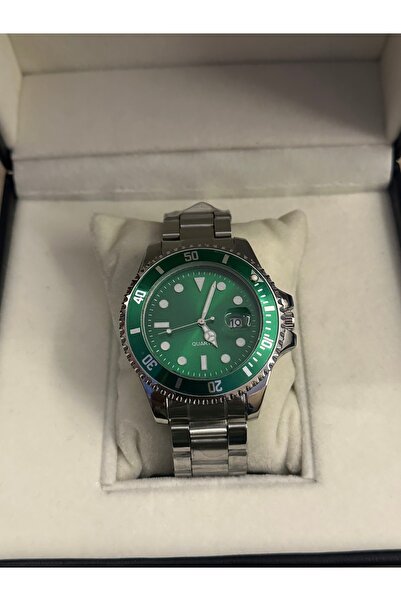 QUARTZ Steel Men's Wristwatch with Calendar in Gift Box