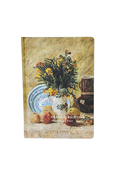 SAFECARE Caiet Van Gogh Mediu, Format A5, Imprimeu Natură statică cu ceramică și sticle