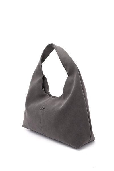 GÖNDERİ(R) Women/Girls Gray Suede Hand and Shoulder Bag