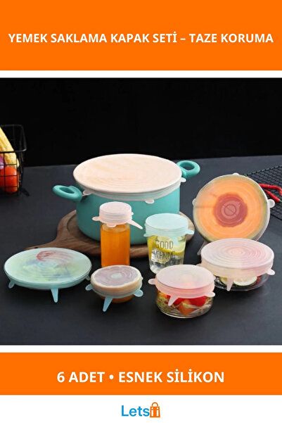 Letsii مجموعة أغطية تخزين الطعام المصنوعة من السيليكون المبتكرة والعملية المق...