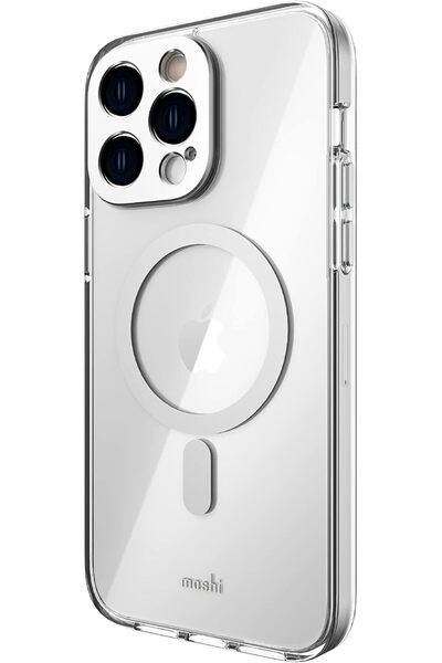 Moshi جراب iGlaze MagSafe لجهاز iPhone 14 Pro (لون فضي)