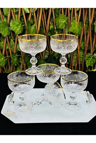 EVRA Bohemia 6 Adet El Kesmesi Altın Yaldızlı Dondurmalık