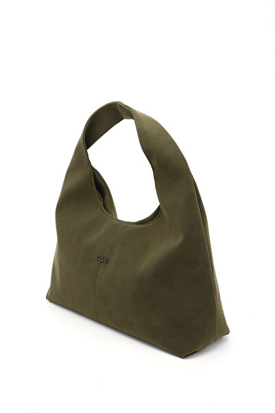 GÖNDERİ(R) Women/Girls Khaki Suede Hand and Shoulder Bag