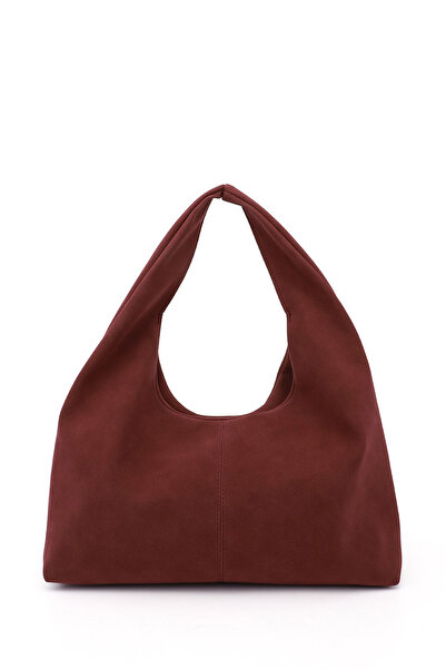 GÖNDERİ(R) Women/Girls Burgundy Suede Hand and Shoulder Bag