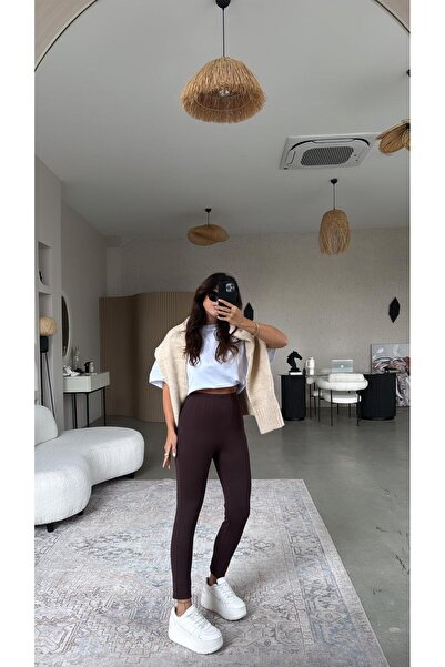 Buket Teke Brown Beli Pensli Steel Leggings Pants