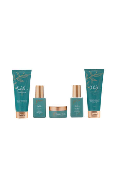 Delile مجموعة الشعر الدهني مع سيروم – منعش