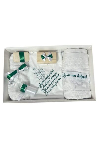 Botez Trusou brodat ingeras – verde