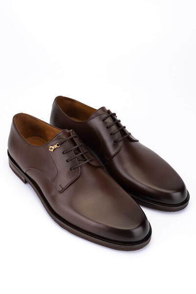 Tamer Tanca Men's Genuine Leather Brown Casual Shoes