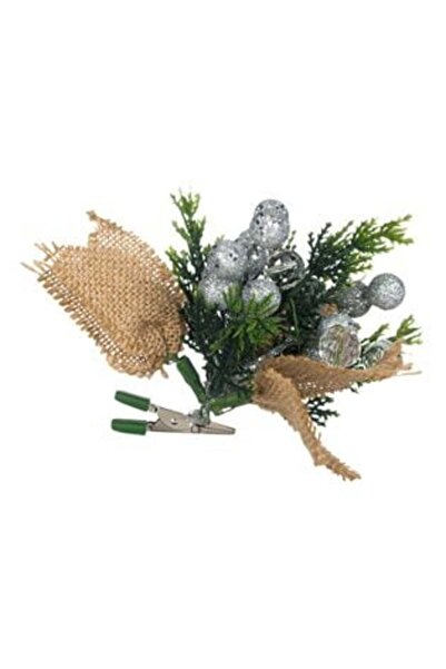 SHOPIENS Decorațiune de Crăciun cu clipsuri - Crenguță cu fructe de pădure și...