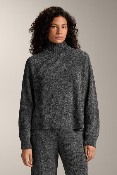 Oysho High neck cable knit jumper