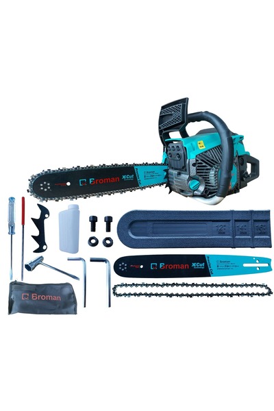 broman Drujba 5500W, 7.4 CP, Lamă 38 cm Performanta Durabila cu Sistem Easy S...