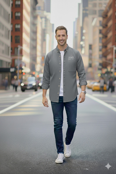 roofmen gabardine fabric shirt