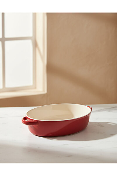 REDTAG طبق خبز بيضاوي أحمر