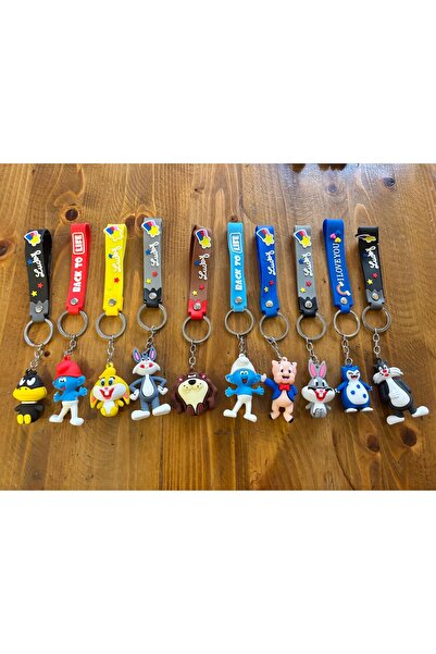 Mixshop Online Çizgi Film Karakterli Silikon Anahtarlık (2 Adet)