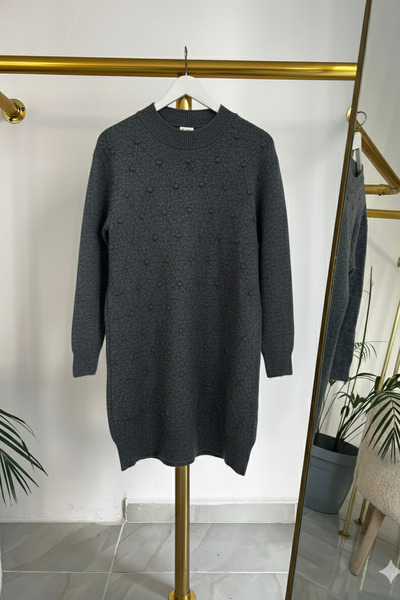 Kirazca Butik Women's Spotted Knitwear Tunic Sweater