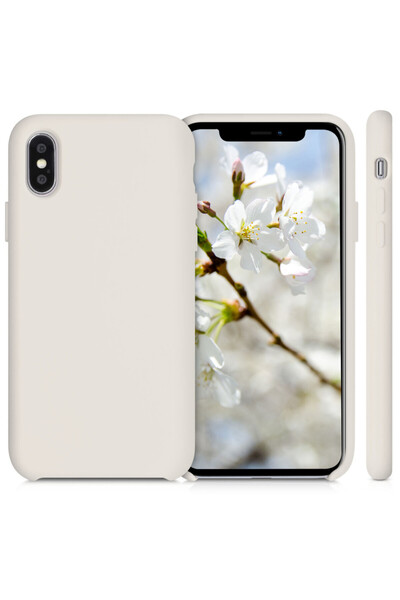 KWmobile Case for Apple iPhone X / iPhone XS, Silicone, Beige, 42495.204