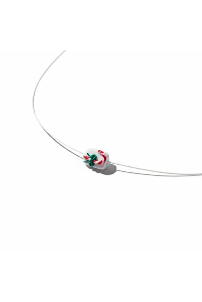 YUSSO ACCESSSORY El Yapımı Porselen Yılbaşı gift Figürlü Kadın Kolye