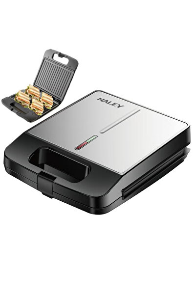 HALEY 1400W Sandwich & Panini Press – 4-Slice, Non-Stick, Cool-Touch, Safety Lock, Overheat Safe