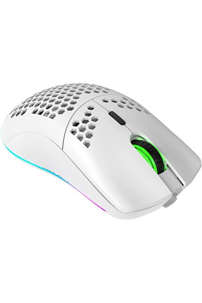 HXSJ New T66 three-mode wireless mouse 2.4G/wired/BT5.3(WHITE)