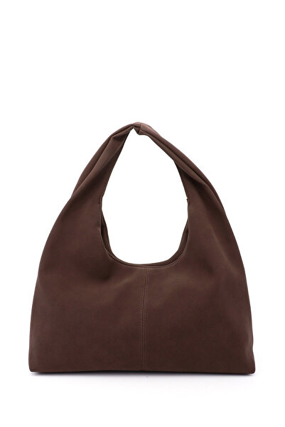 GÖNDERİ(R) Women's / Girls' Brown Suede Hand and Shoulder Bag