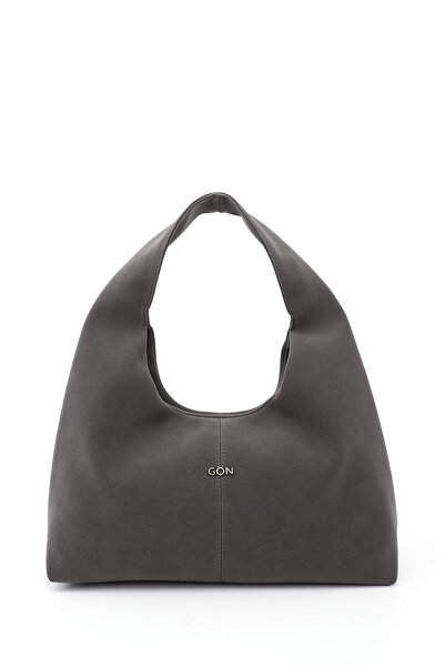 GÖNDERİ(R) Women/Girls Gray Suede Hand and Shoulder Bag