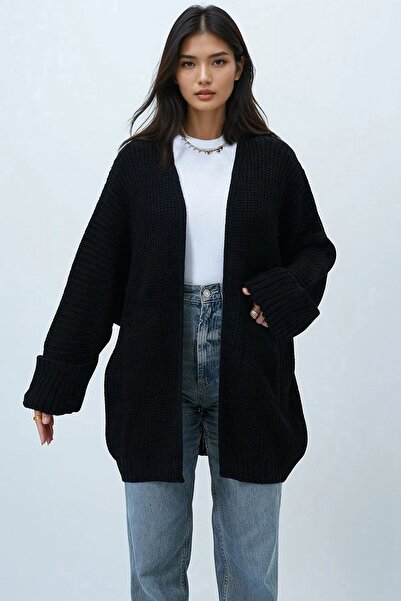 VAGGON Double Pocket Double Sleeve Thessaloniki Knit Long Knitwear Cardigan