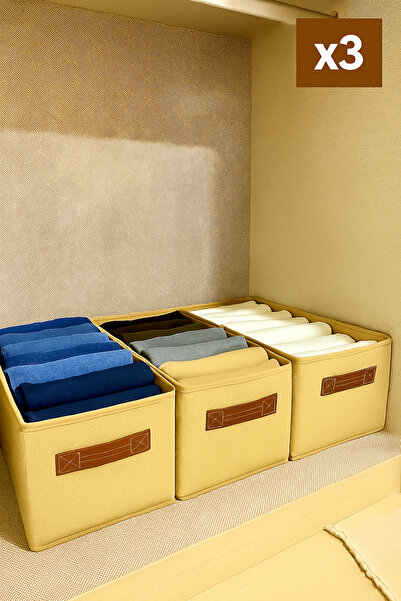 aydev home collection 3'lü Jüt Gardrop düzenleyici, Dolap içi Düzenleyici, Kı...