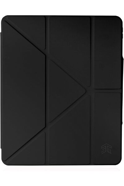 STM Opp Case for Apple iPad Air 13" M2 (2024) - Slim Protective Folio with Pencil Storage, Clear Bac