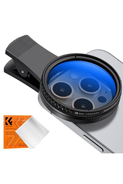 K&F CONCEPT Klipsli 52mm CPL Filtre Seti - Tüm telefonlarla uyumludur