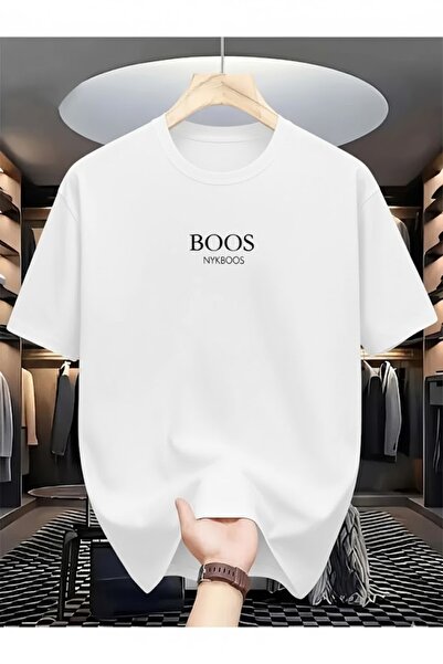 İnazuma Outdoors تي شيرت أبيض اللون للجنسين قصة فضفاضة مطبوع مصنوع من القطن ب...