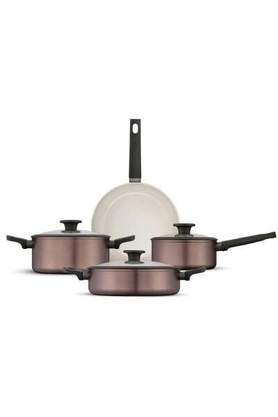 Jumbo Toledo Brown Cookware Set 7 Pieces