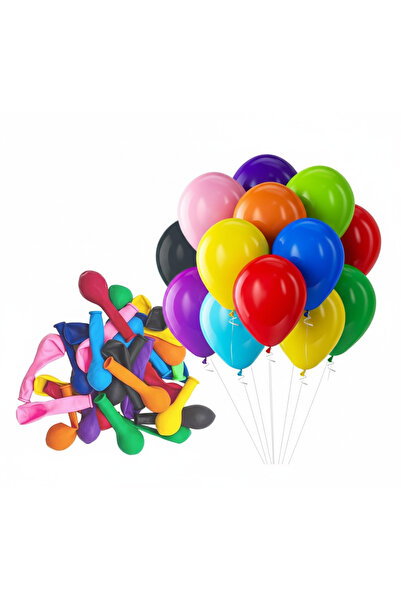 Acar Süs Canlı Renkli Balonlar (25'li Paket) 5inc 12cm – Parti & Doğum Günü