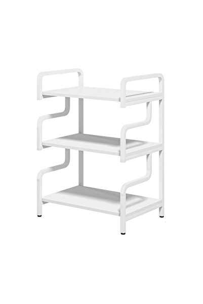 Artool Raft (PAL și oțel), 3 rafturi, alb, 20 kg, 55x40x77 cm