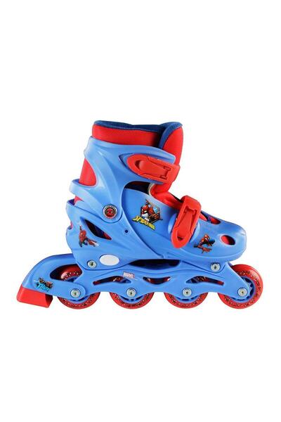 hak-iş oyuncak Adjustable 4-Wheel Spider-Man Roller Skates - Size 35-38 - Ages 5+