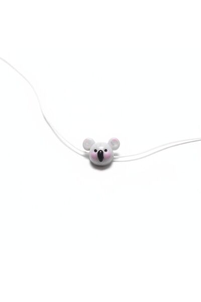 YUSSO ACCESSSORY El Yapımı Porselen Koala Figürlü Kadın Kolye