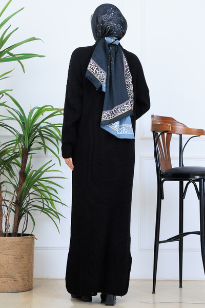 benguen Braided Knitwear Dress N7074 Black