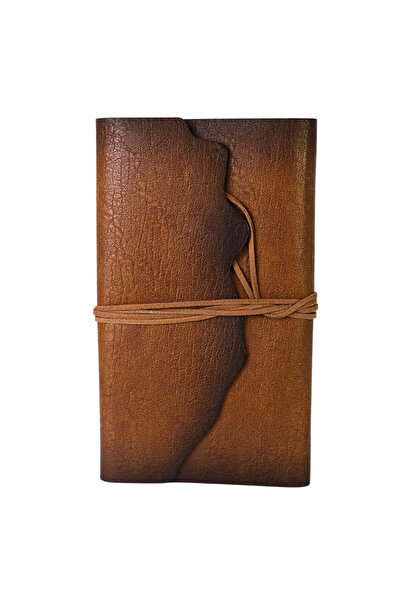 SAFECARE Jurnal vintage cu copertă din piele texturată și închidere cu șnur, ...