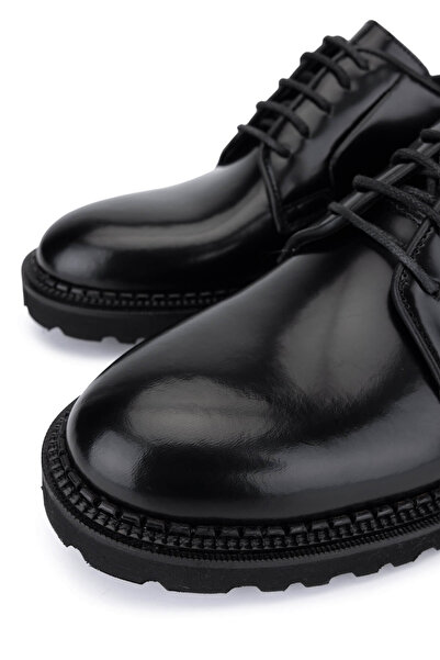 Tamer Tanca Erkek Hakiki Deri Siyah Mat Klasik Ayakkabı