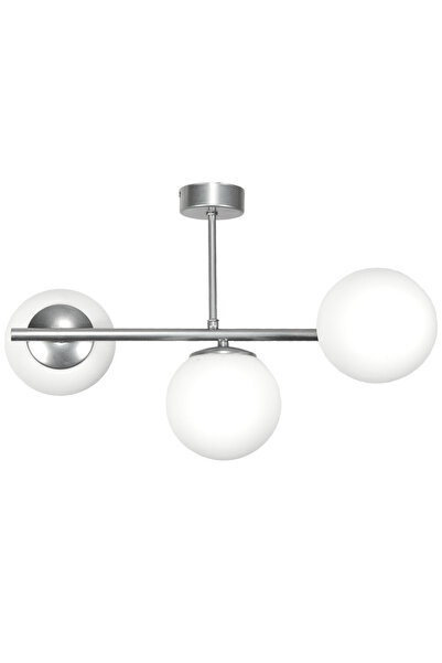 Other CEILING HANGING LAMP CHANDELIER GLASS SHADES BALLS E14 LED TITAN SILVER 14-912