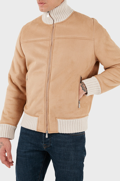 GRAN SASSO 100% Wool Regular Fit Mock Neck Zip Jacket Men's Jacket 78148 58000 120