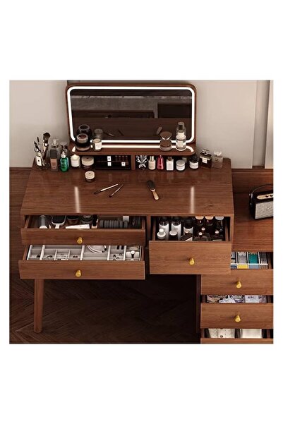 KEKE طاولة مكياج متعددة الوظائف مع مرآة LED