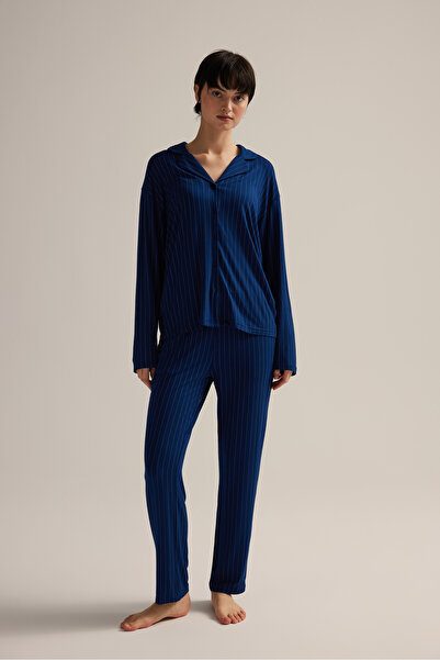 Hays Kadın Viskon Uzun Kollu Gömlek Pijama Takımı