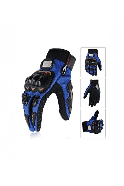 lstri Summer Motorcycle Cycling Gloves Blue 3 Seasons Protected Anti-Slip Ela...