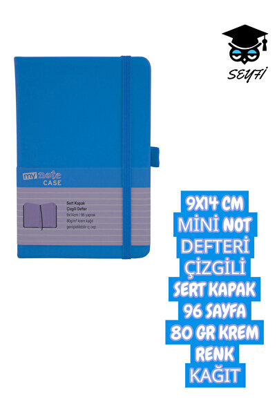 Mynote 9X14 см міні-зошит у лінію, тверда обкладинка, 96 сторінок, 80 г, кремовий папір